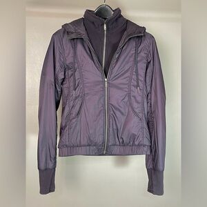 Lulu Lemon Purple Scuba Hoodie Glyde Zip Sweater / Light Jacket small